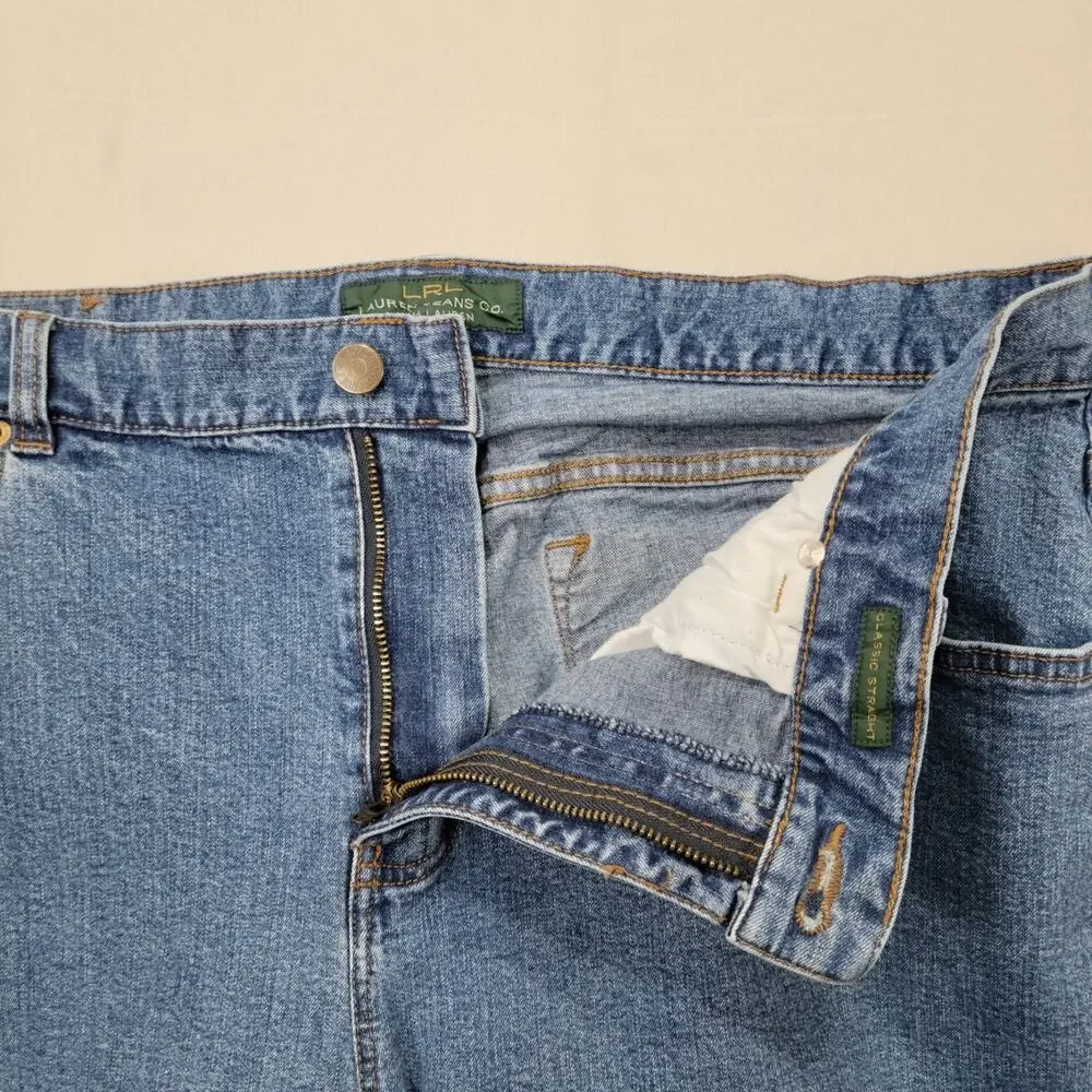 Lauren Ralph Lauren Womens Classic Straight Jeans 16W Stretch Midrise Casual Fit